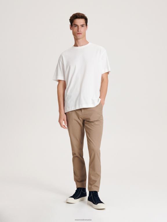 cremă Reserved bărbați îmbrăcăminte tricou boxy 648HZ1154