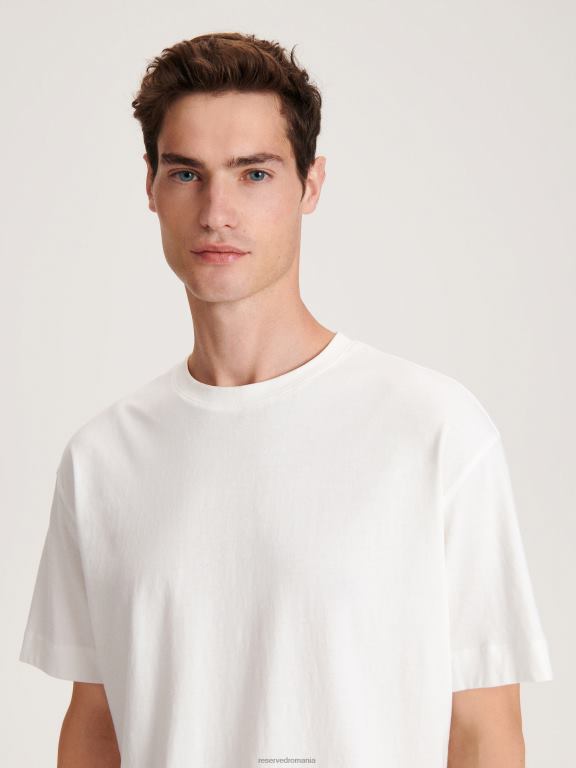 cremă Reserved bărbați îmbrăcăminte tricou boxy 648HZ1154