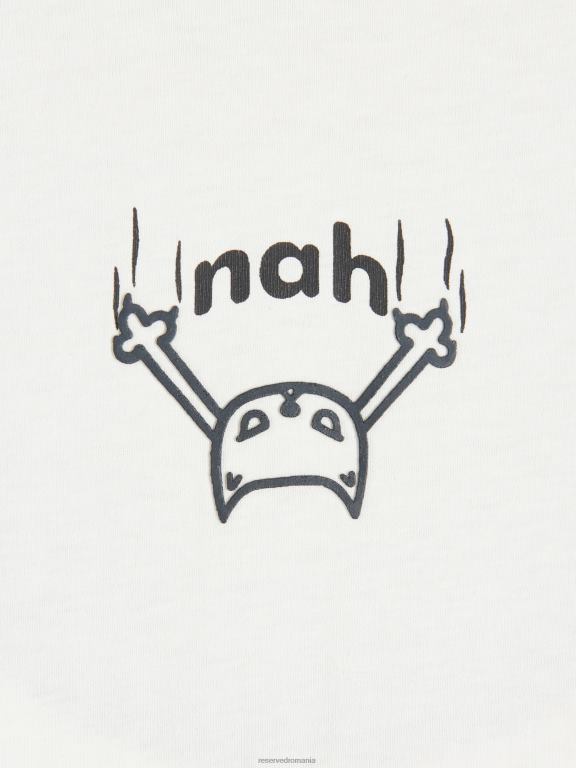 cremă Reserved bărbați îmbrăcăminte tricou confortabil cu imprimeu regulat 648HZ1178