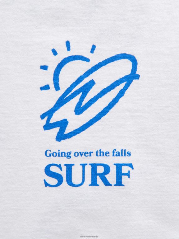 cremă Reserved bărbați îmbrăcăminte tricou regulat cu imprimeu la spate 648HZ1302