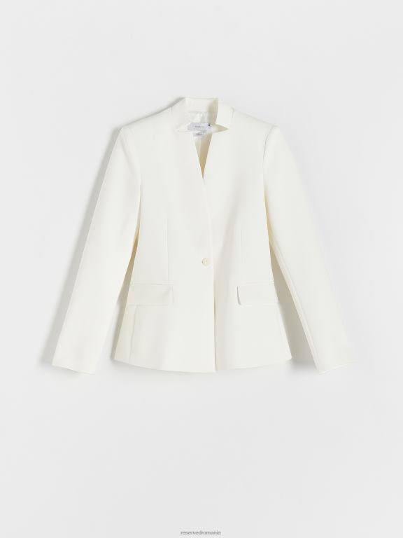 cremă Reserved femei îmbrăcăminte blazer simplu 648HZ264