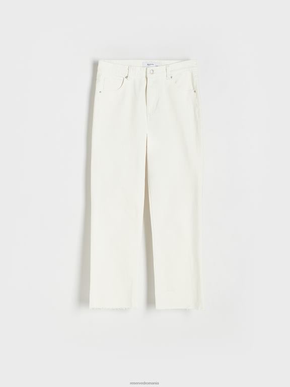 cremă Reserved femei îmbrăcăminte blugi flare 648HZ806