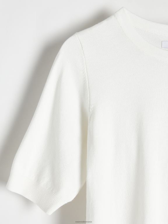 cremă Reserved femei îmbrăcăminte bluză bogată în viscoză 648HZ178