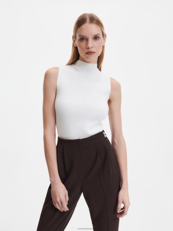 cremă Reserved femei îmbrăcăminte bluză bogată în viscoză 648HZ283