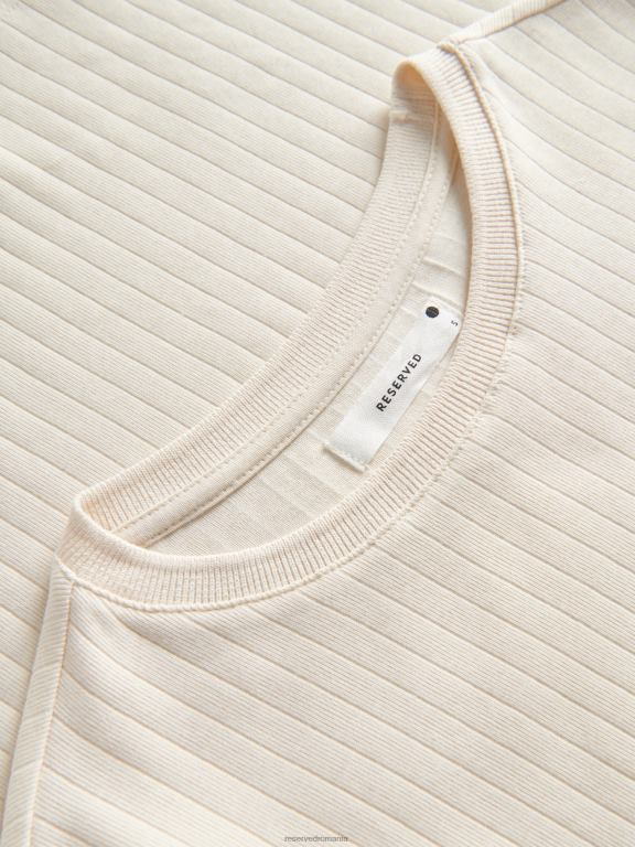 cremă Reserved femei îmbrăcăminte bluză din jerseu 648HZ384