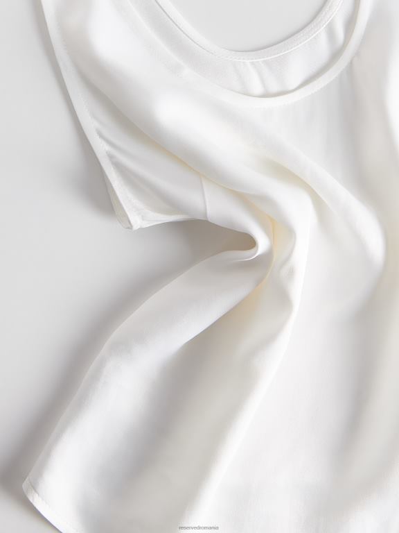 cremă Reserved femei îmbrăcăminte bluză din viscoză 648HZ282