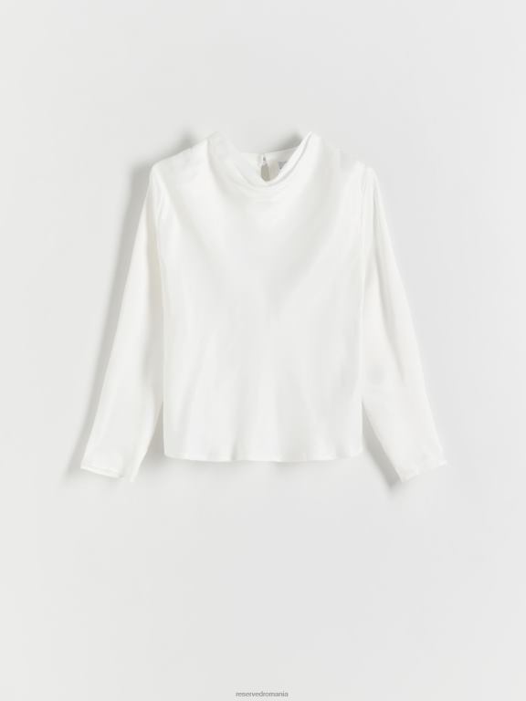 cremă Reserved femei îmbrăcăminte bluză din viscoză 648HZ352