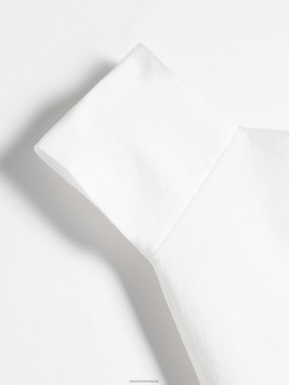 cremă Reserved femei îmbrăcăminte bluză mulată 648HZ305