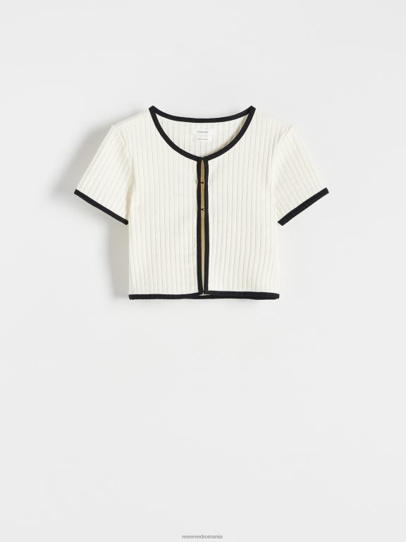 cremă Reserved femei îmbrăcăminte cardigan decupat 648HZ928