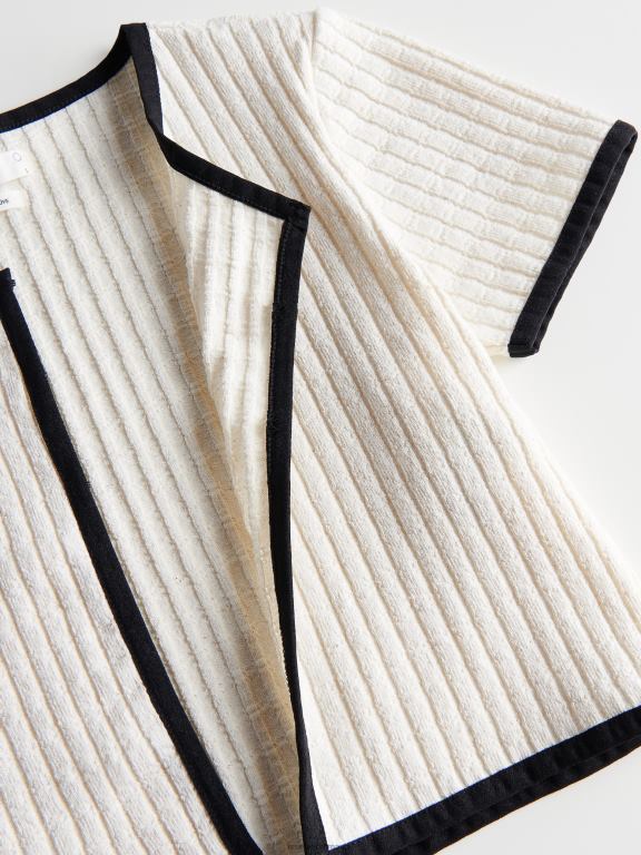 cremă Reserved femei îmbrăcăminte cardigan decupat 648HZ928