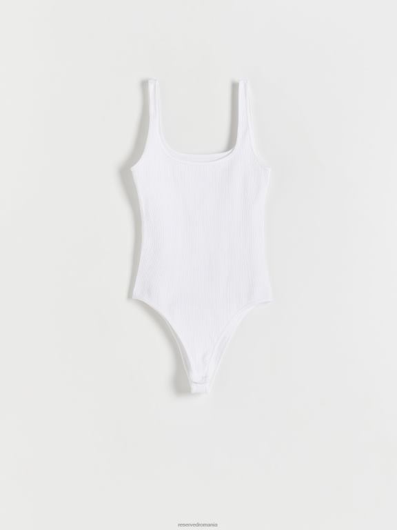 cremă Reserved femei îmbrăcăminte corp din jerseu cu nervuri 648HZ529