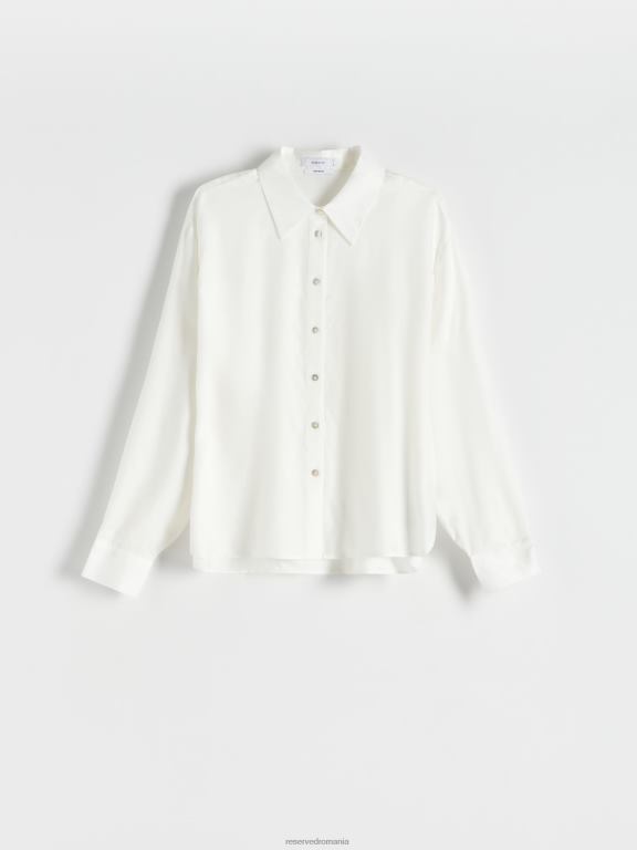 cremă Reserved femei îmbrăcăminte cămașă bogată în cupro 648HZ175