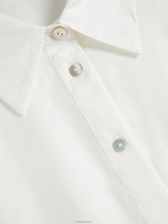 cremă Reserved femei îmbrăcăminte cămașă bogată în cupro 648HZ175