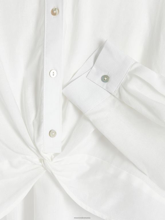 cremă Reserved femei îmbrăcăminte cămașă bogată în viscoză 648HZ219