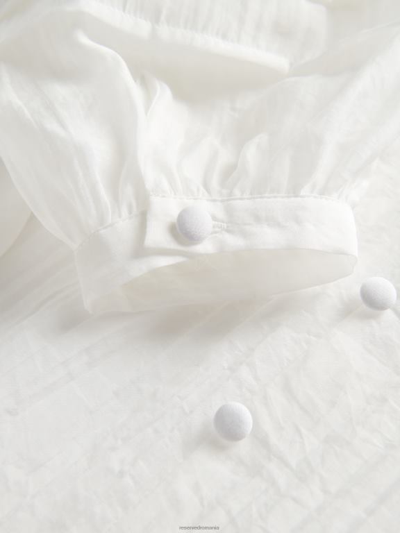 cremă Reserved femei îmbrăcăminte cămașă cu detaliu cu volan 648HZ200