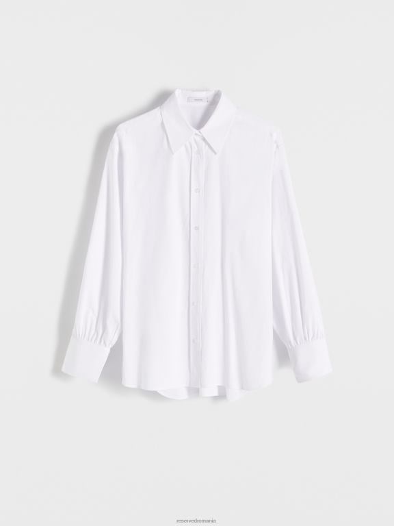 cremă Reserved femei îmbrăcăminte cămașă din amestec lyocell 648HZ289