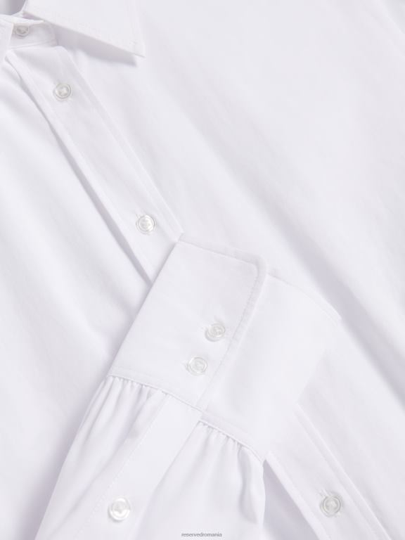 cremă Reserved femei îmbrăcăminte cămașă din amestec lyocell 648HZ289