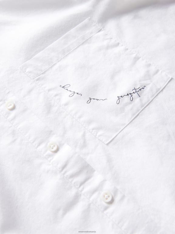 cremă Reserved femei îmbrăcăminte cămașă din bumbac 648HZ311