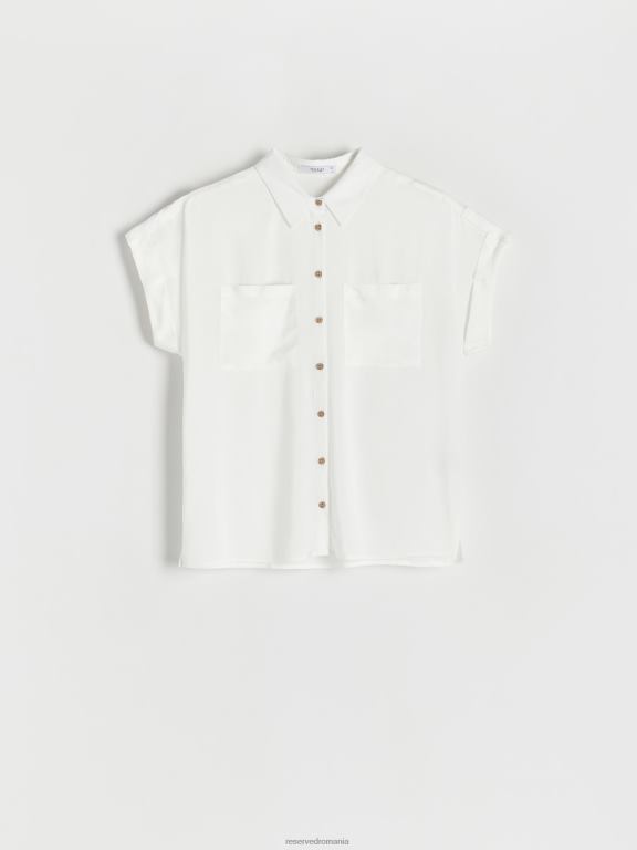 cremă Reserved femei îmbrăcăminte cămașă ecovero 648HZ314