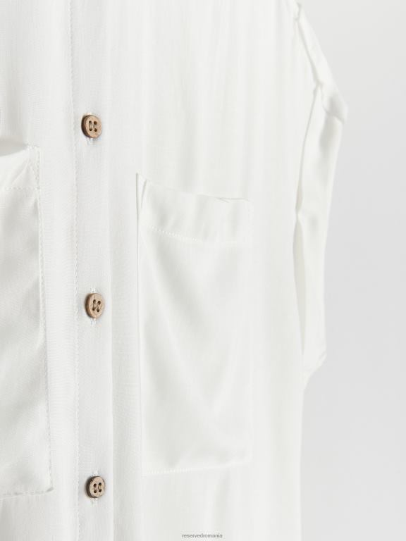 cremă Reserved femei îmbrăcăminte cămașă ecovero 648HZ314