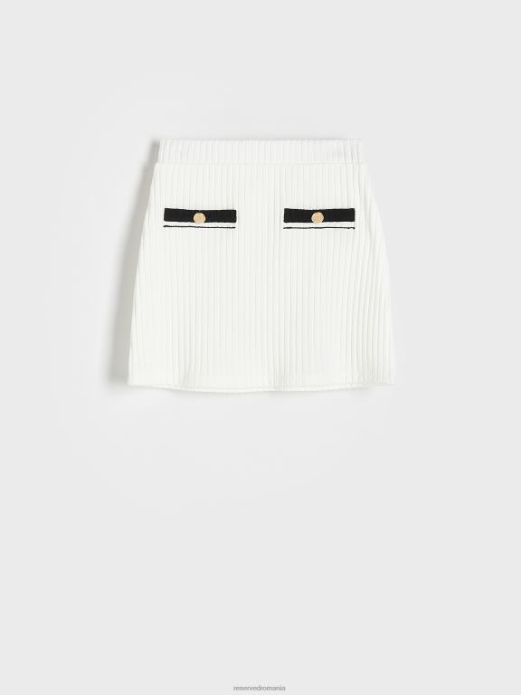 cremă Reserved femei îmbrăcăminte fusta cu dungi 648HZ860