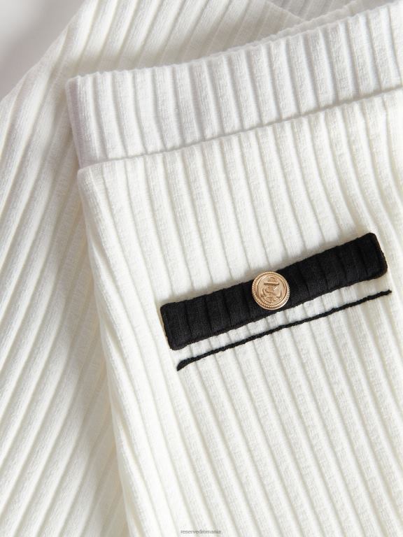 cremă Reserved femei îmbrăcăminte fusta cu dungi 648HZ860