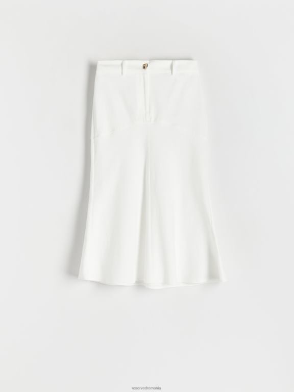 cremă Reserved femei îmbrăcăminte fusta midi din bumbac 648HZ131