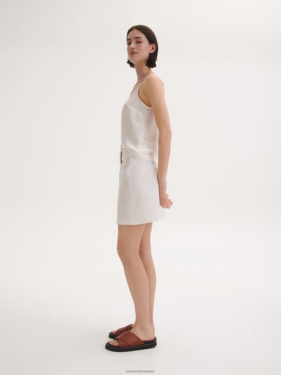 cremă Reserved femei îmbrăcăminte fusta mini cu centura 648HZ861