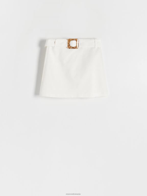 cremă Reserved femei îmbrăcăminte fusta mini cu centura 648HZ861