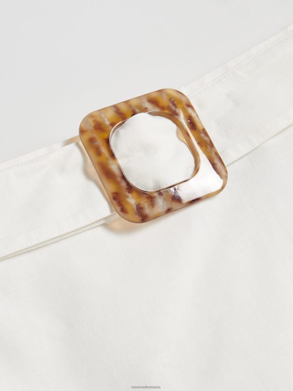 cremă Reserved femei îmbrăcăminte fusta mini cu centura 648HZ861