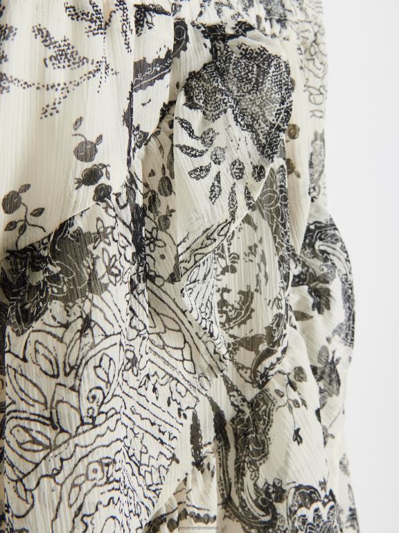 cremă Reserved femei îmbrăcăminte fusta mini cu volane 648HZ50