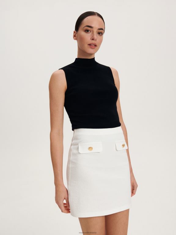 cremă Reserved femei îmbrăcăminte fustă mini 648HZ70