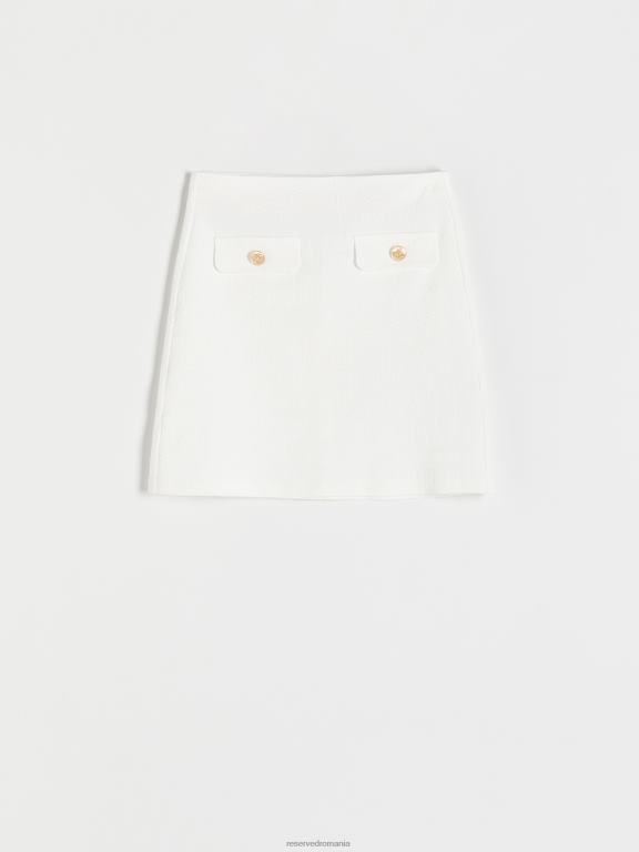 cremă Reserved femei îmbrăcăminte fustă mini 648HZ70