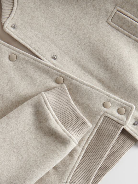 cremă Reserved femei îmbrăcăminte jacheta de Bombardier 648HZ878