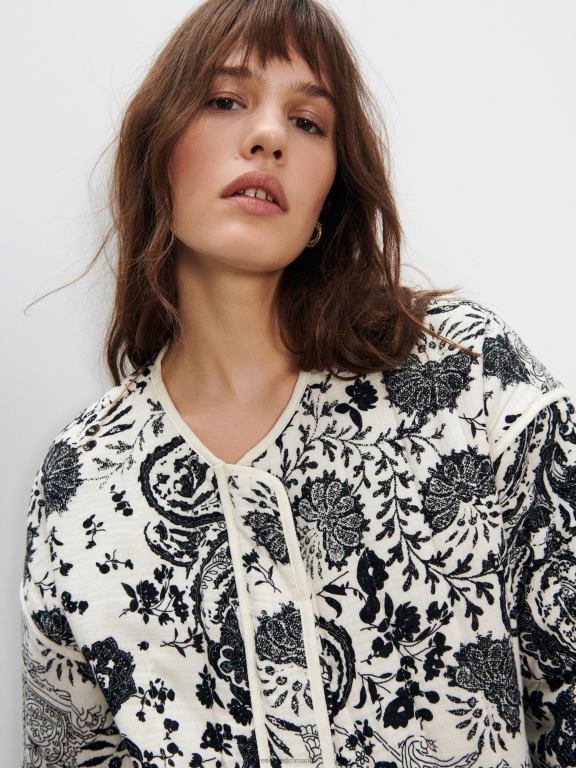 cremă Reserved femei îmbrăcăminte jachetă matlasată 648HZ1