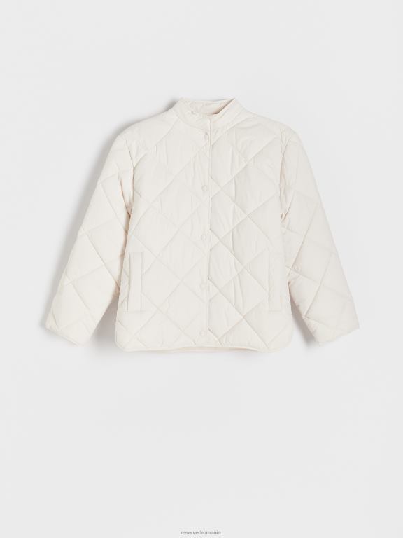 cremă Reserved femei îmbrăcăminte jachetă matlasată 648HZ898