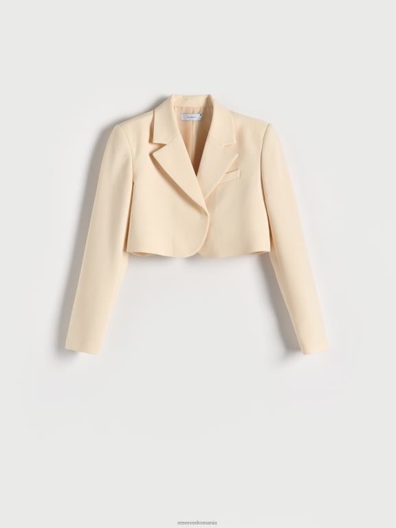 cremă Reserved femei îmbrăcăminte jachetă scurtă 648HZ268