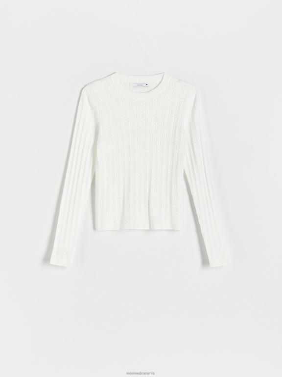 cremă Reserved femei îmbrăcăminte jumper bogat în viscoză 648HZ934