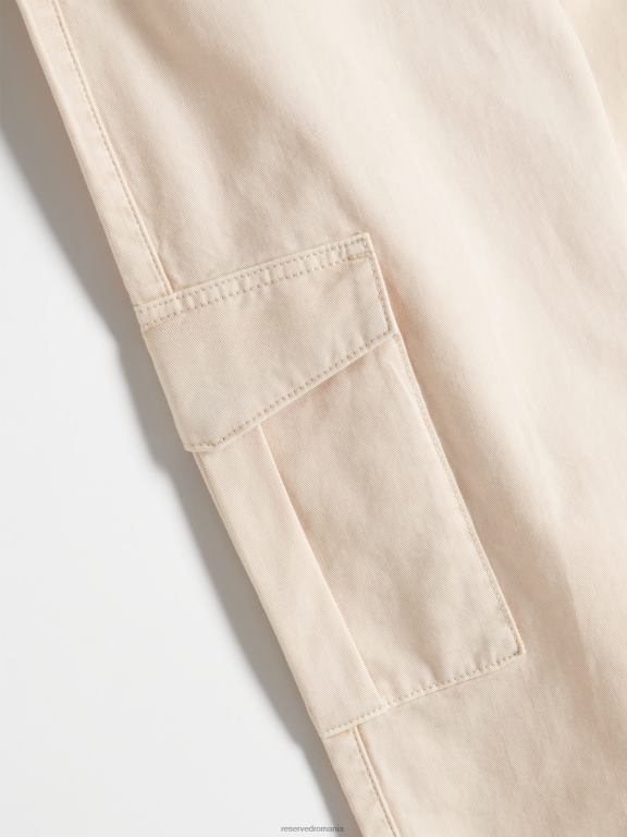 cremă Reserved femei îmbrăcăminte pantaloni cargo 648HZ727