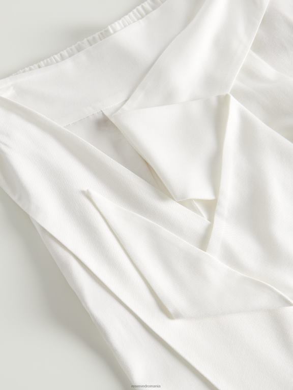 cremă Reserved femei îmbrăcăminte pantaloni cu detaliu cravată 648HZ709