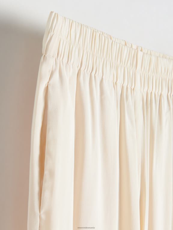 cremă Reserved femei îmbrăcăminte pantaloni din vascoza 648HZ547