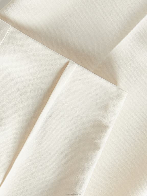cremă Reserved femei îmbrăcăminte pantaloni eleganti cu pliu presat 648HZ683