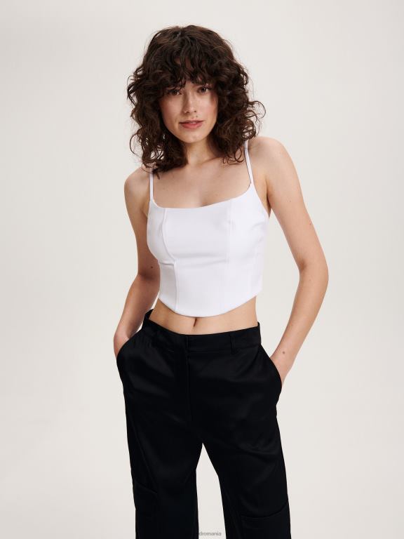 cremă Reserved femei îmbrăcăminte top corset 648HZ342