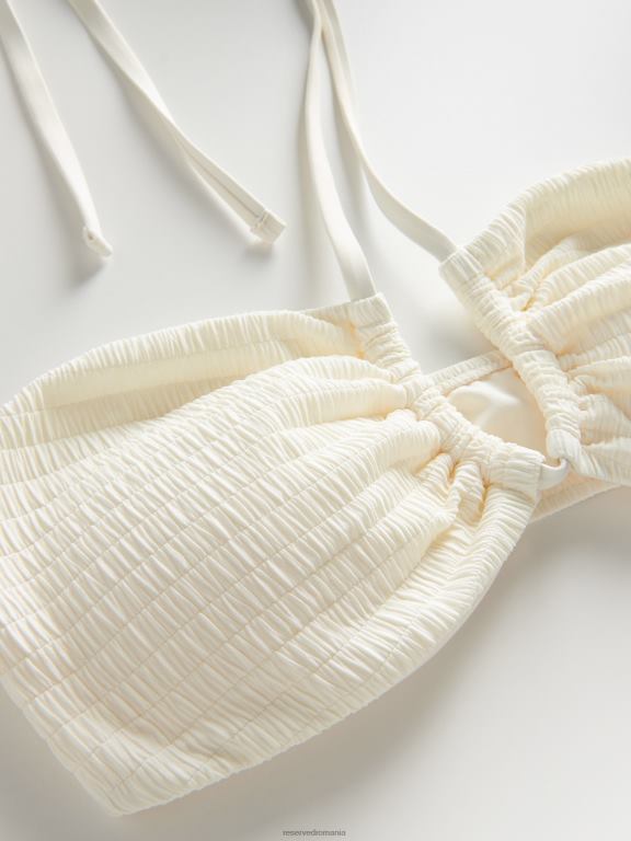 cremă Reserved femei îmbrăcăminte top de bikini 648HZ1064
