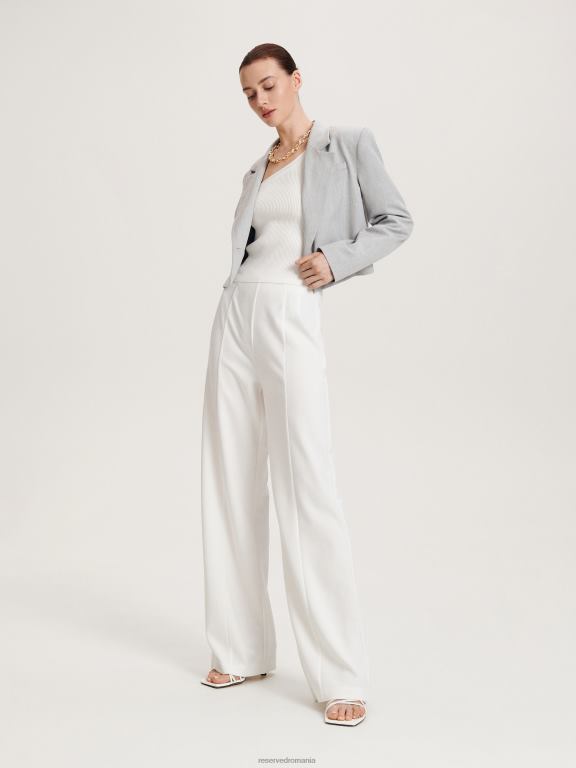 cremă Reserved femei îmbrăcăminte top pe un umăr 648HZ527