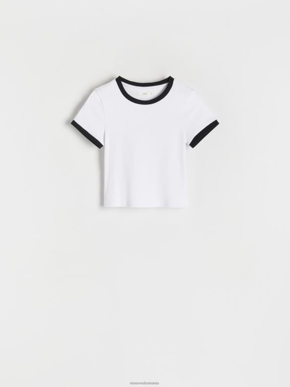 cremă Reserved femei îmbrăcăminte tricou 648HZ441