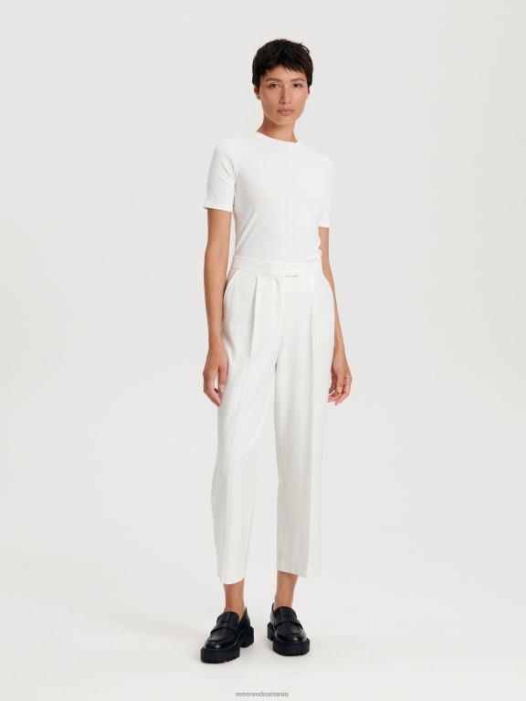 cremă Reserved femei îmbrăcăminte tricou cu potrivire regulata 648HZ405