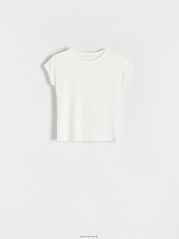 cremă Reserved femei îmbrăcăminte tricou modal 648HZ398