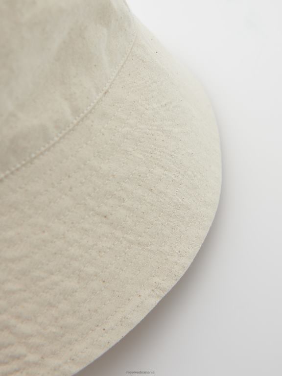 cremă Reserved fetelor accesorii pălărie din bumbac 648HZ1980