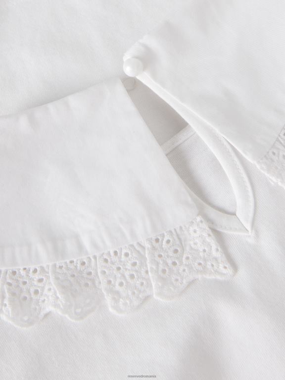 cremă Reserved fetelor îmbrăcăminte bluza cu guler 648HZ1829